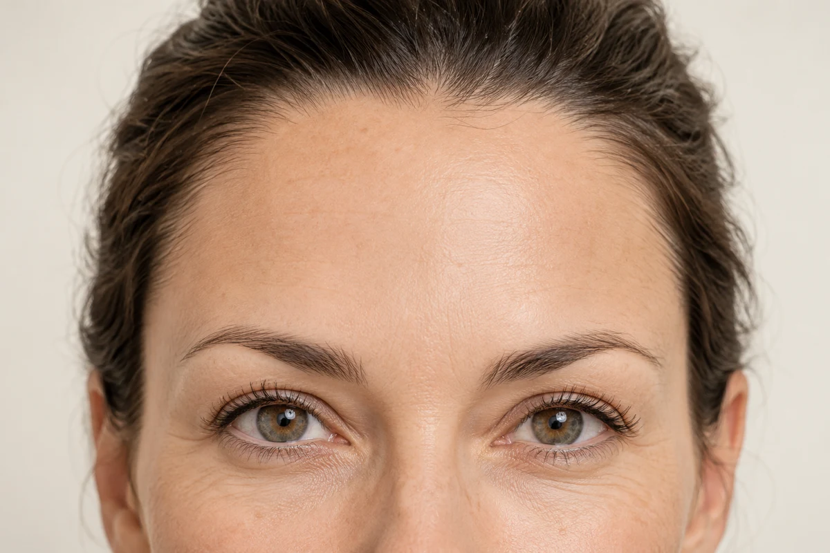 Forehead and expression lines — AI-generated illustration; this is not a real patient or a documented procedure outcome.